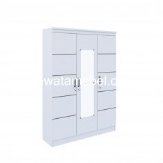 Lemari Pakaian 3 Pintu - GARVANI ALIA 3P / White